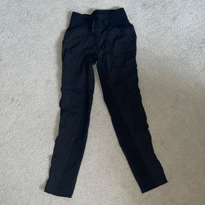 Lululemon black pinstripe joggers